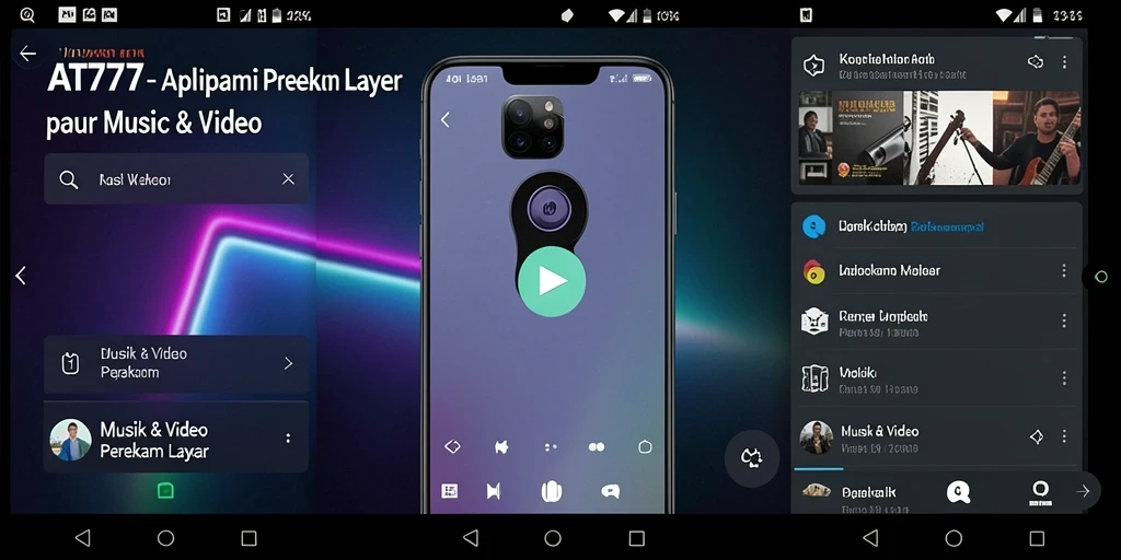 Screenshot AT777 menunjukkan antarmuka perekam layar yang sederhana dan efektif.