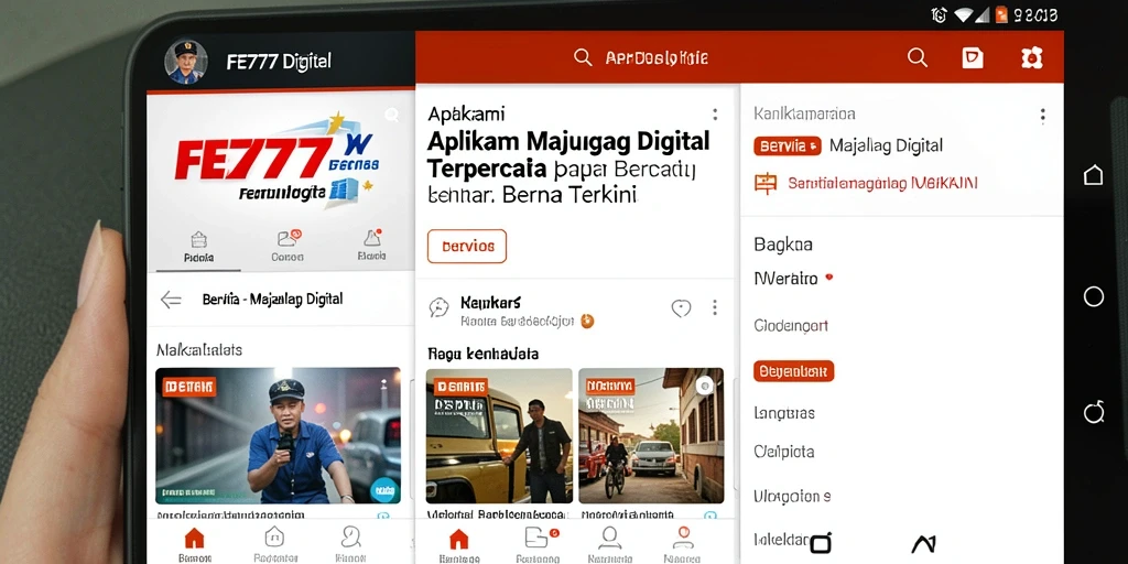 Tampilan antarmuka aplikasi FE777 yang modern dan menarik.
