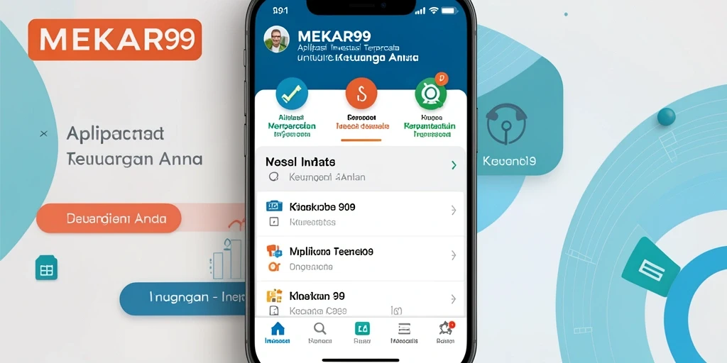 Screenshot antarmuka utama MEKAR99 yang intuitif untuk investasi.
