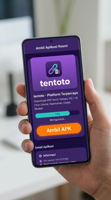 Tampilan halaman APK tentoto